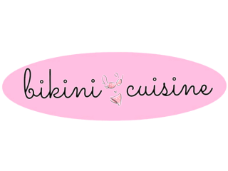 Bikini Cuisine logo with oval shading