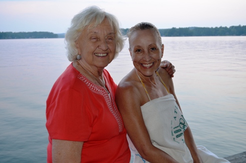 Me and Mom on the dock at the lake